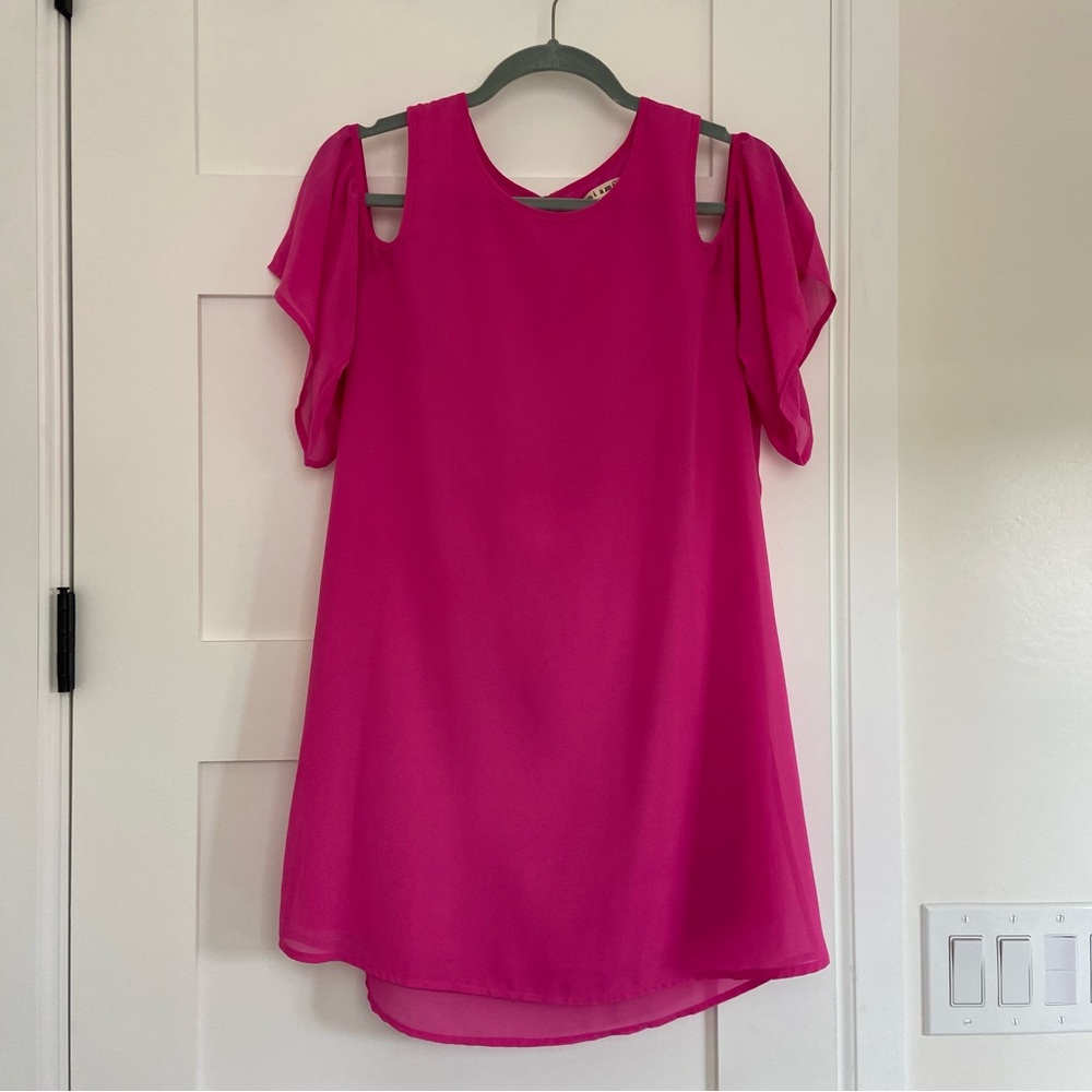 Pink t-shirt style dress